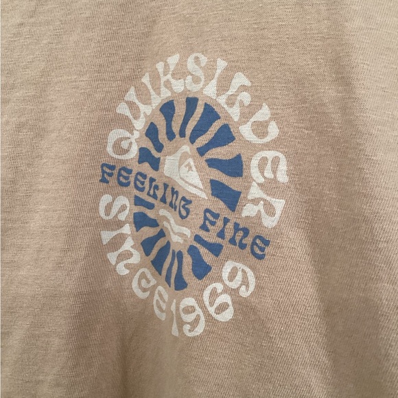 Quiksilver Oversized Crop Graphic Long Sleeve Tee in Pebble - Picture 4 of 10